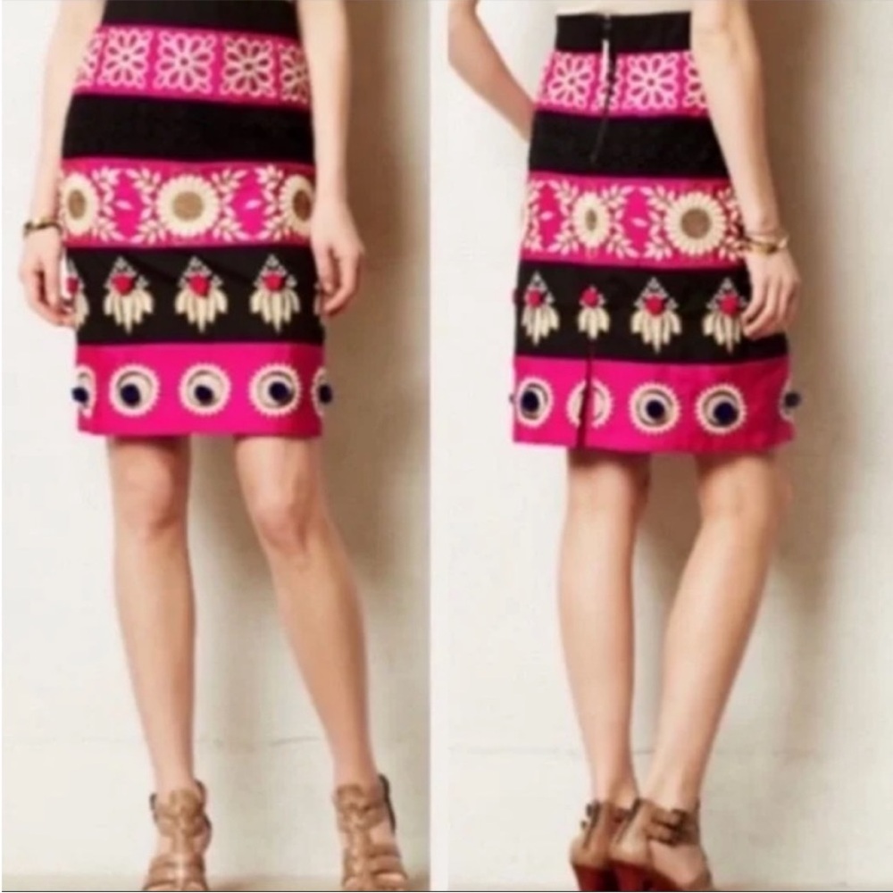 Anthropologie embellished skirt 030
